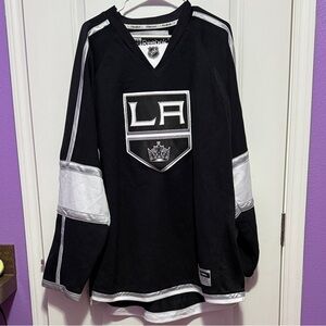 Reebok Black and Silver Hockey Jersey
